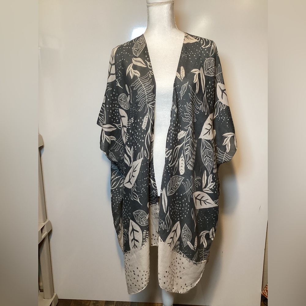 Open Front Poncho Kimono Boho Cover Up Long Line